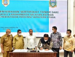 Bupati Labusel hibahkan lahan 5.000 meter untuk Kantor Samsat, Edy Rahmayadi: Saya harap bisa tingkatkan pelayanan ke masyarakat