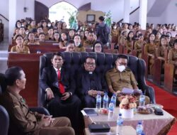 Pemkab Labusel hadiri Peringatan Hari Paskah yang digelar umat kristiani di Gereja HKBP kelurahan Kotapinang