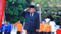 Pemkab Labuhanbatu gelar upacara penurunan bendera merah putih HUT Kemerdekaan RI Ke-77 tahun 2022