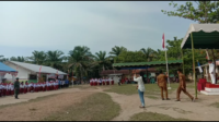 Pemerintah Desa Teluk Rampah gelar Upacara Peringatan HUT RI ke-77