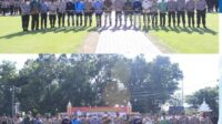 Asisten I Labuhanbatu hadiri apel dalam rangka persiapan pengamanan tahap penetapan dan pengundian nomor urut serta pengumuman calon kepala desa pada pilkades serentak tahun 2022