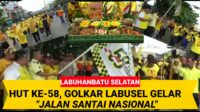 Meriahkan HUT ke-58, Golkar Labusel gelar Jalan Sehat Nasional