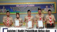 Asisten I Pemkab Labuhanbatu hadiri pelantikan ketua dan pengurus/orientasi majelis ranting Gerakan pramuka se- kwartir cabang Labuhanbatu masa bakti 2022 – 2025