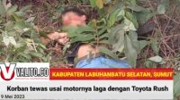 Lakalantas di Labusel antara Yamaha Vario vs Toyota Rush, 1 tewas