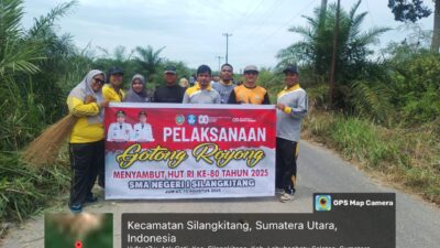 SMA Negeri 1 Silangkitang Gelar Gotong Royong Sambut HUT RI ke-80